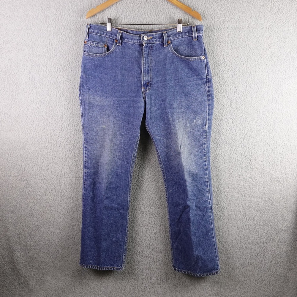 Vintage Made in USA Levis 517 Mens Bootcut Jeans Blue‎ Denim Medium Wash 36x31